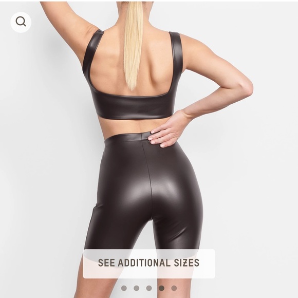 NEW! Skims faux leather bike shorts - Picture 4 of 10